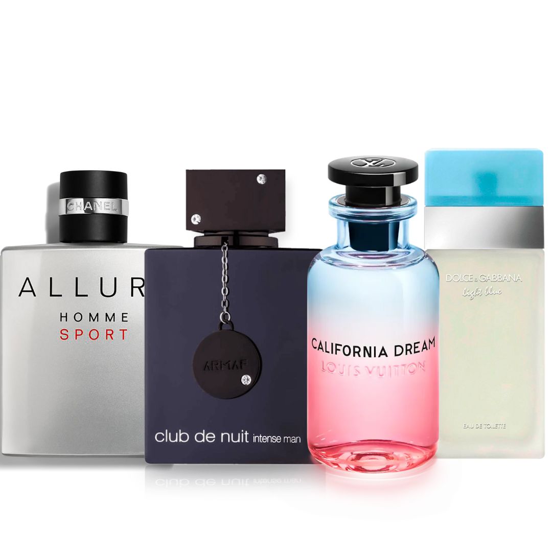 Promo 22 paga 2 lleva 4: Chanel Allure Homme Sport + Club de Nuit + California Dream LV + Light Blue Dolce & Gabbana