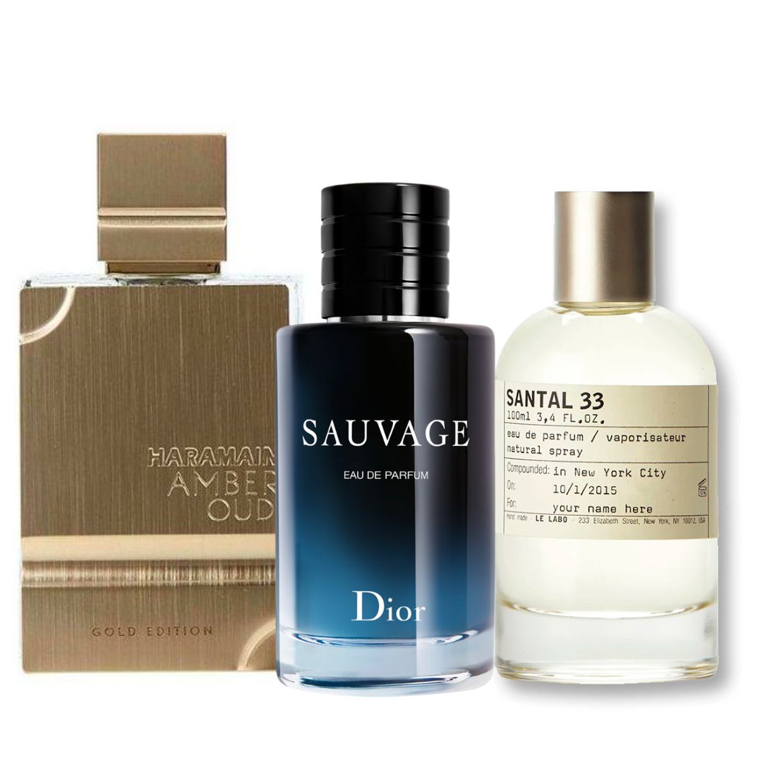 Promo 21. Paga 1, lleva 3: Santal 33 + Dior Sauvage + Al Haramain Gold Edition