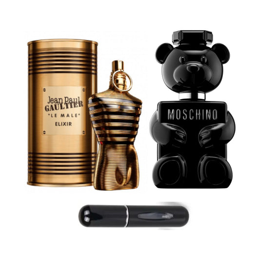 Jean Paul Gaultier Le Male Elixir 120 ML + Moschino Toy Boy 100 ML + OBSEQUIO: Perfumero + Envío GRATIS